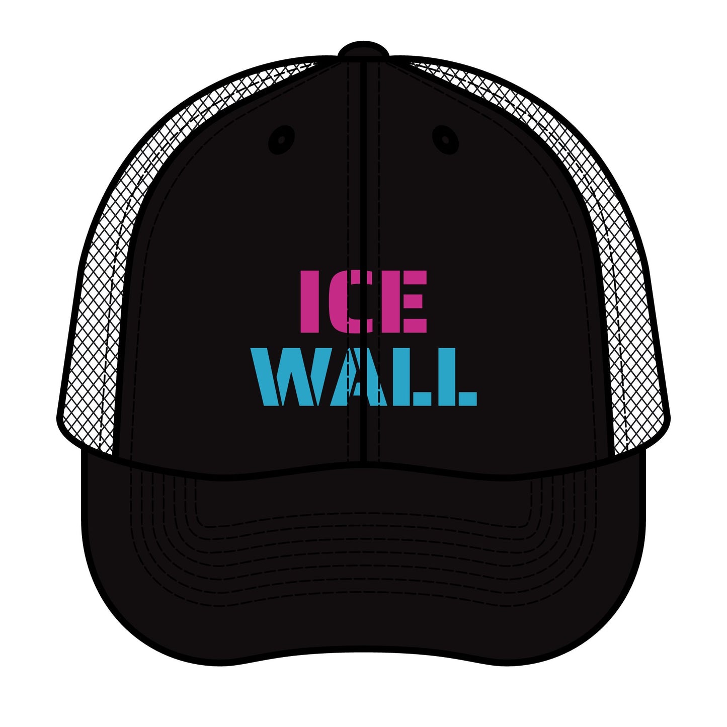 Vintage Trucker Hat - 'ICE WALL' Design for Outdoor Fun